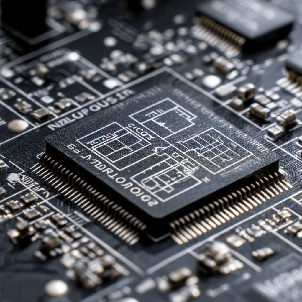 Microchip and circuit board with schematic design